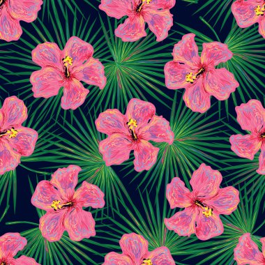 hibiscus çiçek ile Seamless Modeli