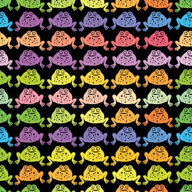 Renkli kurbağaların seamless modeli
