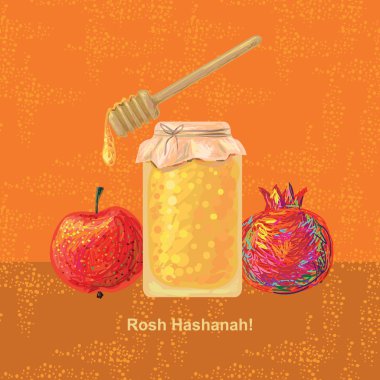 kart tasarımı için Rosh Hashanah.