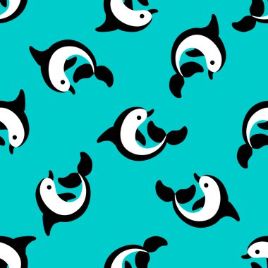 naadloze patroon met dolfijnen