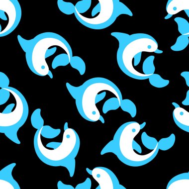 naadloze patroon met dolfijnen