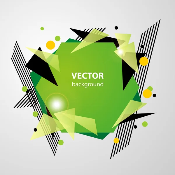 Geometric disco banner — Stock Vector