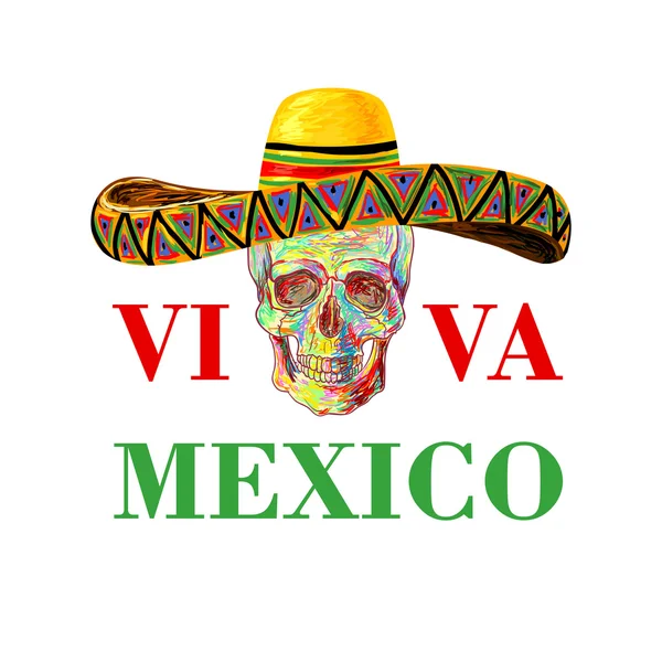 Desain Viva Mexico - Stok Vektor