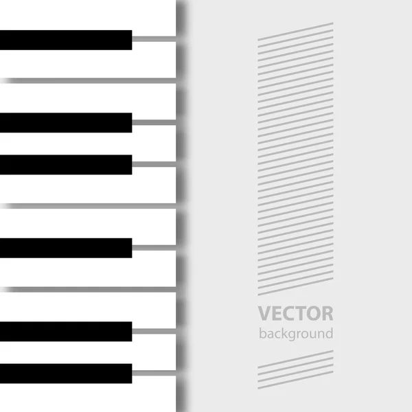 Fond musical avec touches piano . — Image vectorielle