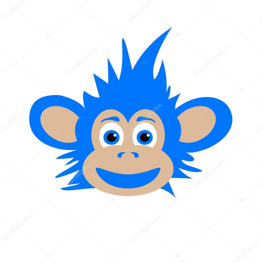 Funny blue monkey Stock Vector Image by ©artskvortsova #85344120