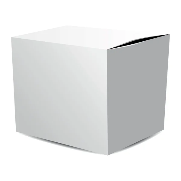 Caja blanca en blanco — Vector de stock