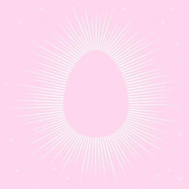 Paskalya bayramı vektör çizimi. Yumurtalı Paskalya tebrik kartı.