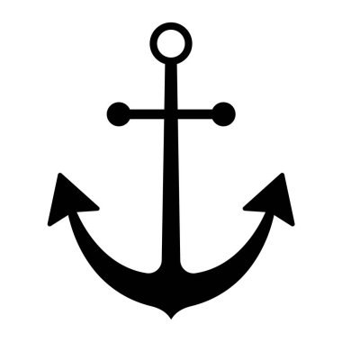 Gemi çapası ya da gemi çapası. Çapa katı simgesi