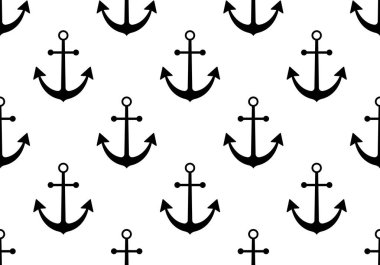 Kusursuz Anchor Deseni. Çapa arkaplan tasarımı. Kusursuz bir arka plan. Deniz deseni