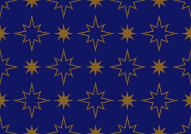 Geometrik arkaplan deseni geometrik yıldızlarla kusursuz. Noel arkaplanı. Yeni yıl tatili dokusu. Yıldız tasarımı