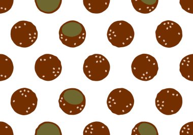 Falafel ile kusursuz desen. Tasarımın için arka plan. Falafel Ball ile arka plan. Falafel geleneksel Orta Doğu yemekleri. Falafel Restoranı. Falafel restoranları için falafel çerçevesi. Orta Doğu mutfağı. Arap İsrail Vejetaryeni Sağlıklı Hızlı