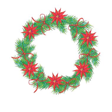 Vektör Noel çelenk dekorasyon