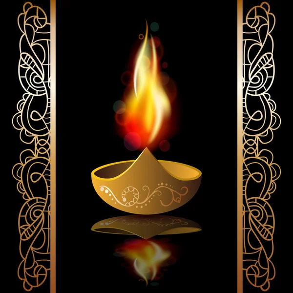 Diwali Fondo de vacaciones — Vector de stock