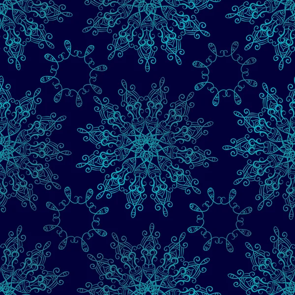 Modèle de flocon de neige sans couture — Image vectorielle