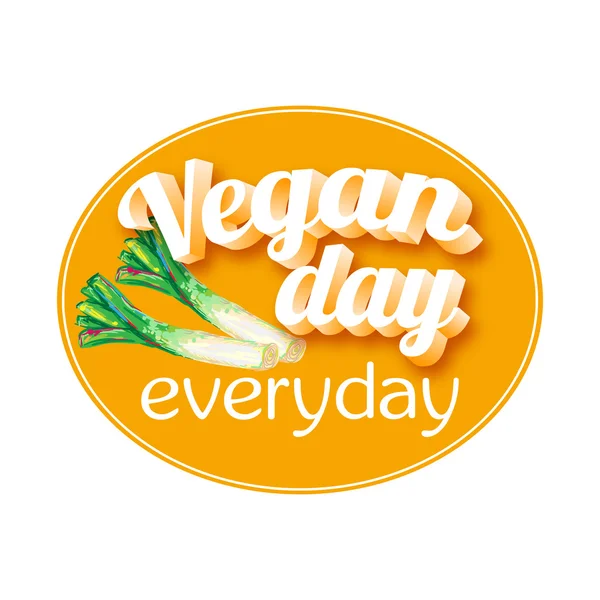 Veganer Tag im Alltag — Stockvektor
