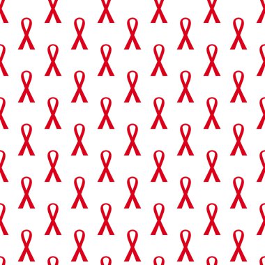 Kırmızı farkındalık şerit ile Seamless Modeli