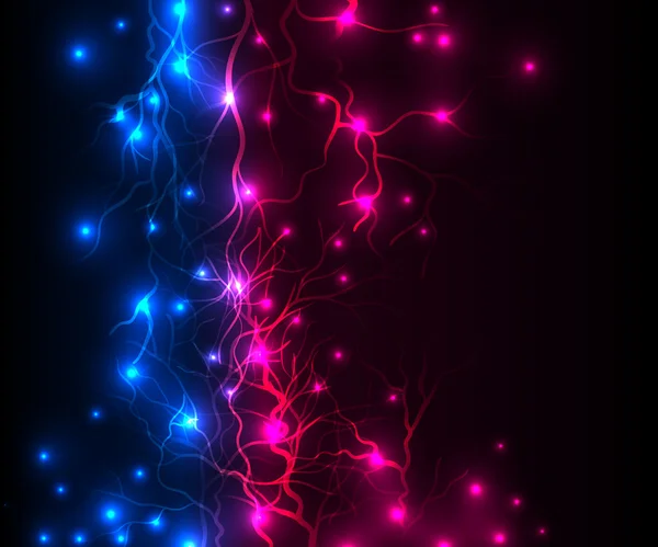 Artificii albastre și roz — Vector de stoc