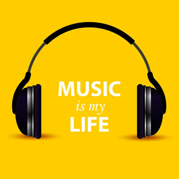 Headphone. Music is my life Royalty Free Stock Illustrations