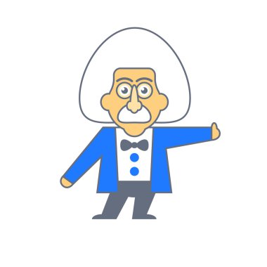 Funny professor scientist