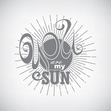 Hipster emblem about design love