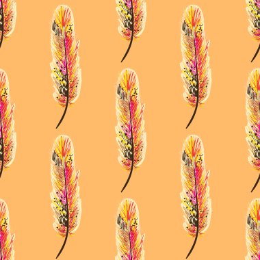 tüyleri Dikişsiz desen arka plan