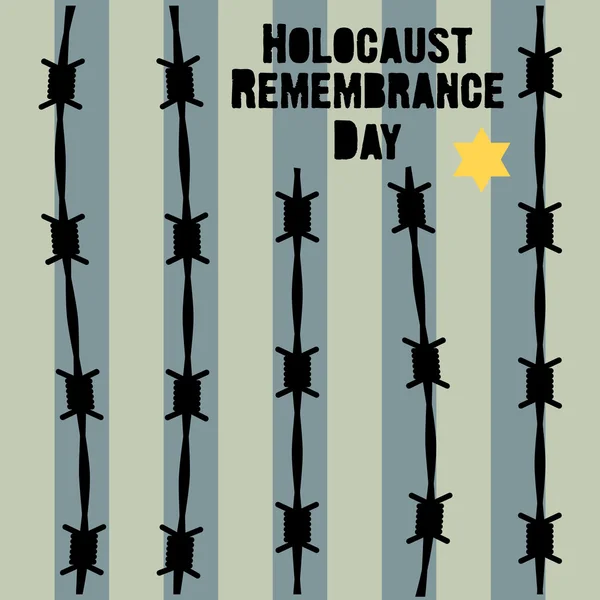 Giorno della memoria dell'olocausto . — Vettoriale Stock