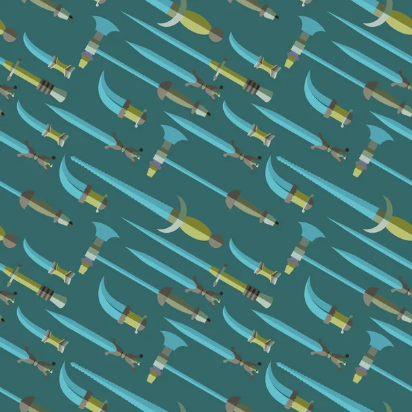 Seamless Pattern with Vintage Swords — Stock vektor