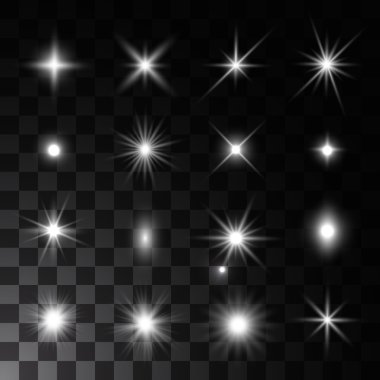 Parlayan ışık star ve ışıltı