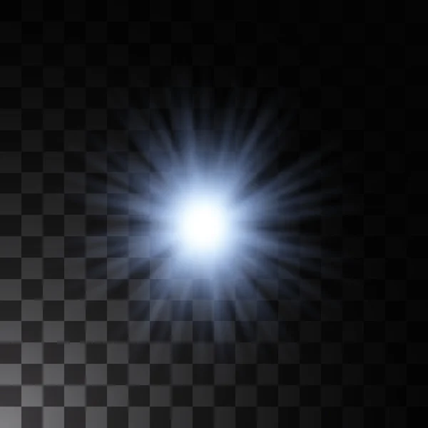 Étoile lumineuse brillante et éclat — Image vectorielle