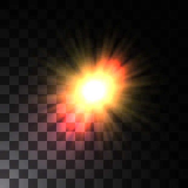 Glödande ljus stjärna och gnistra — Stock vektor