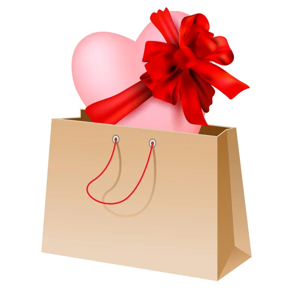 Bolsa de regalo de San Valentín — Vector de stock