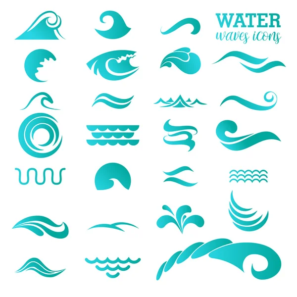 Conjunto de ícones de água . — Vetor de Stock