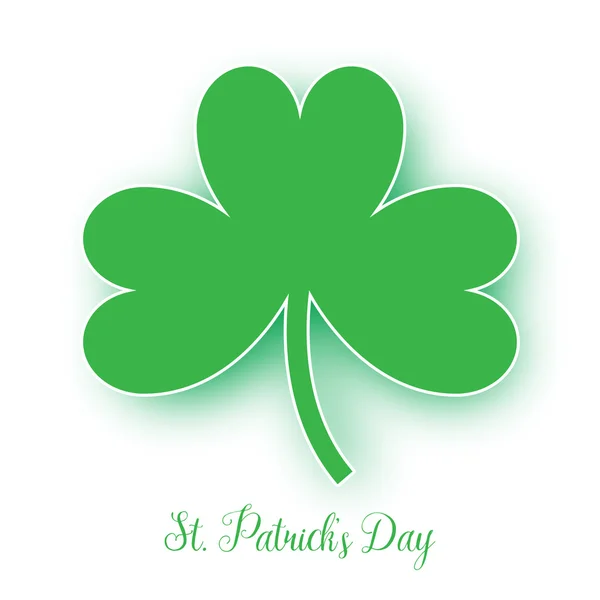 Día de San Patricio trébol verde — Vector de stock