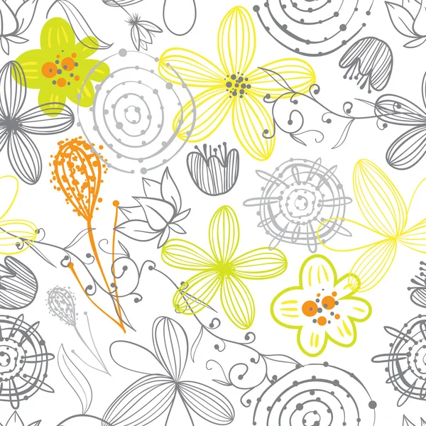 Patrón floral vector sin costura — Vector de stock