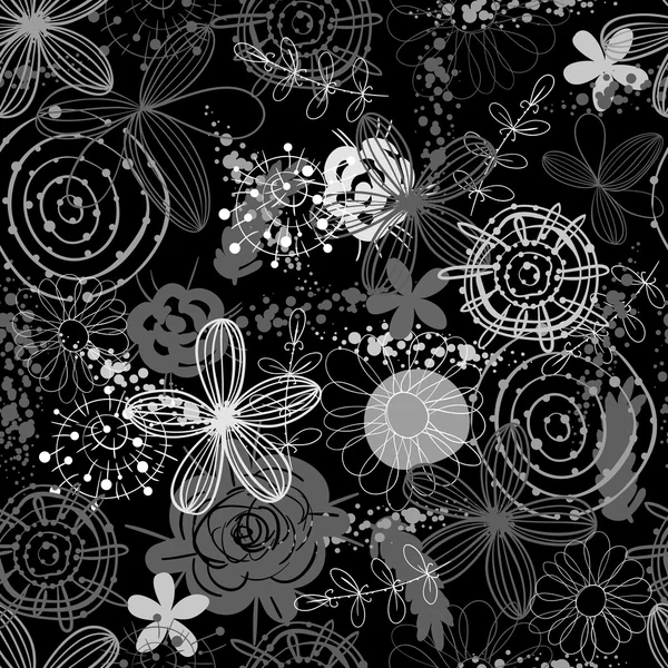 无缝矢量花卉图案 — 图库矢量图片