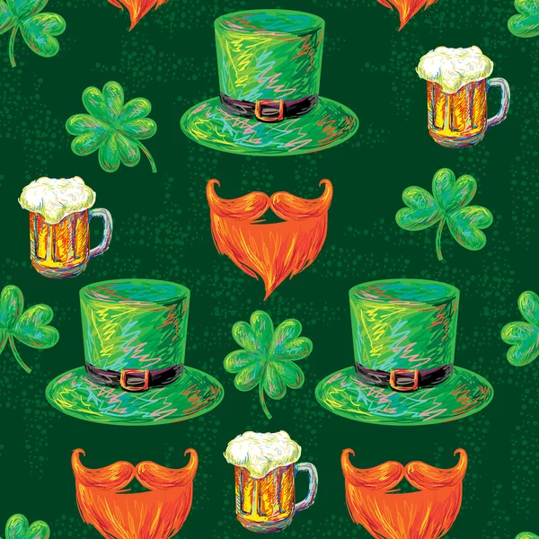 St. Patricks dag patroon — Stockvector