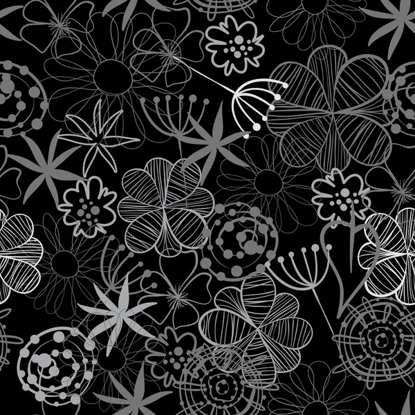 Motif floral vectoriel sans couture — Image vectorielle