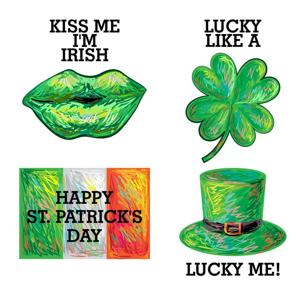 Beija-me. Sou irlandês. — Vetor de Stock
