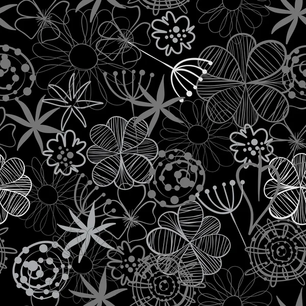 Patrón floral vector sin costura — Archivo Imágenes Vectoriales