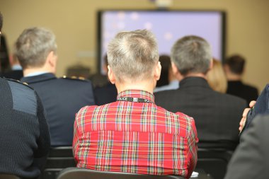 insanlar konferans Salonu'nda. arka görünüm