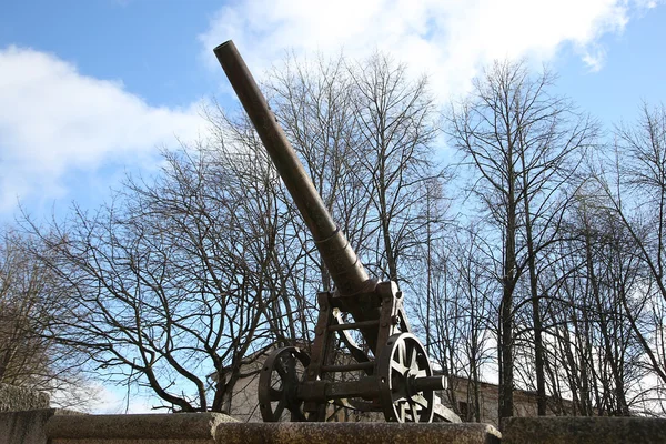 Canon du 19ème siècle dans la forteresse de Daugavpils — Photo