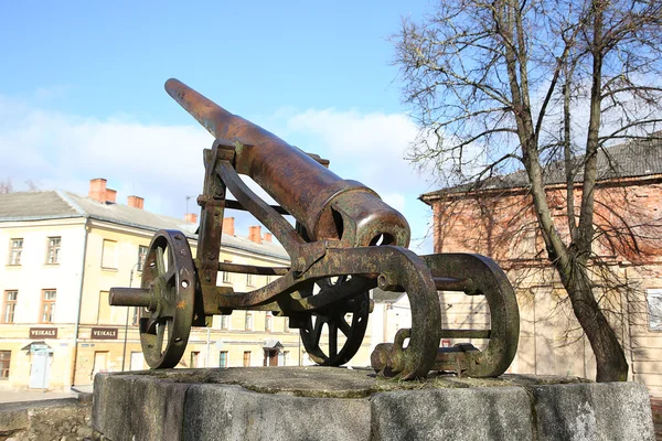 Cannon XIX wieku w Daugavpils fortness — Zdjęcie stockowe