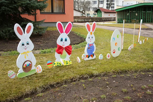 Coniglietto di Pasqua tagliato da polistirolo — Foto Stock