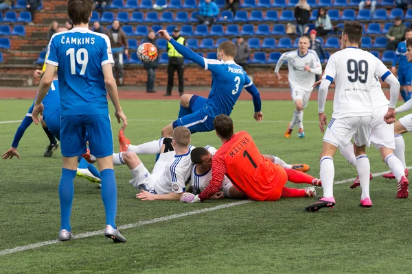 Aflevering van voetbalwedstrijd — Stockfoto