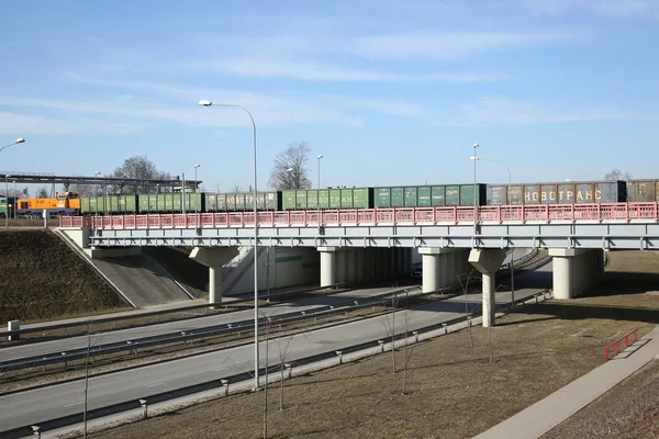 Demiryolu Köprüsü ile uygulama projesi — Stok fotoğraf
