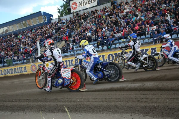 Speedway ryttare på spåret — Stockfoto