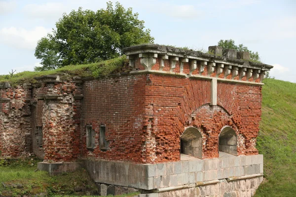 19. yüzyıldan kırmızı brivk binaların — Stok fotoğraf