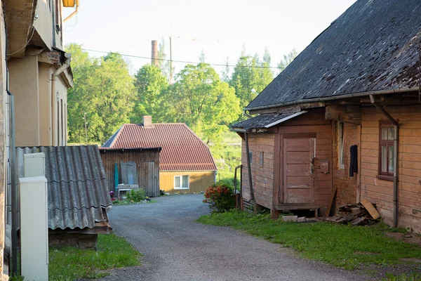 Weg tussen de huizen — Stockfoto