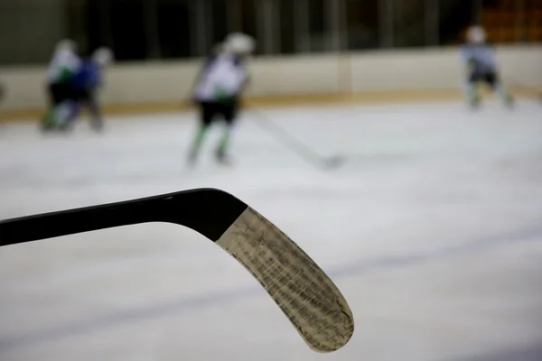 Hokejová hůl a hokejové hry — Stock fotografie