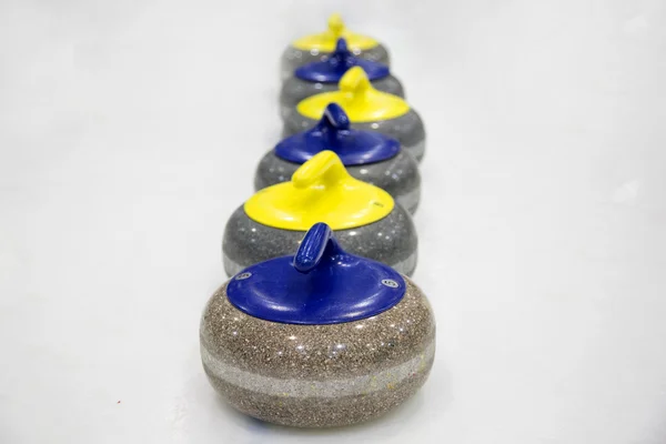 De stenen voor spel in curling — Stockfoto